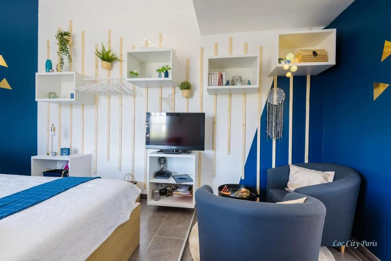 Апартаменты Studio Bleu - Parc Asterix - Mer De Sable - Villepinte - Aeroport Cdg Vemars